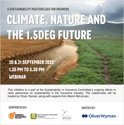 INVITATION TO THE SUSTAINABILITY MASTERCLASS FOR INSURERS "CLIMATE, NATURE AND THE 1.5º FUTURE"